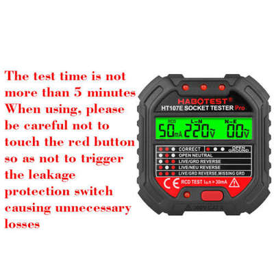 华博HT107BHT107DHT107E插座仪测线路Socket tester跨境爆款