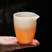 高档正品 璞玉公道杯冰种陶瓷茶海大号功夫茶具分茶器白瓷匀杯手工