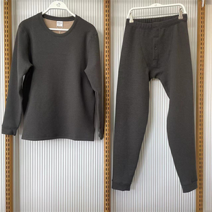 都市丽人保暖内衣男冬舒适内搭加绒加厚防寒棉毛衫秋衣秋裤FW32C6