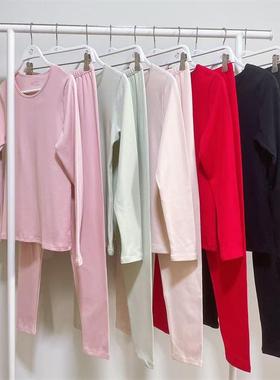 都市丽人内衣女士新款秋冬季舒绒纯棉保暖修身秋衣秋裤套装LWT9A7