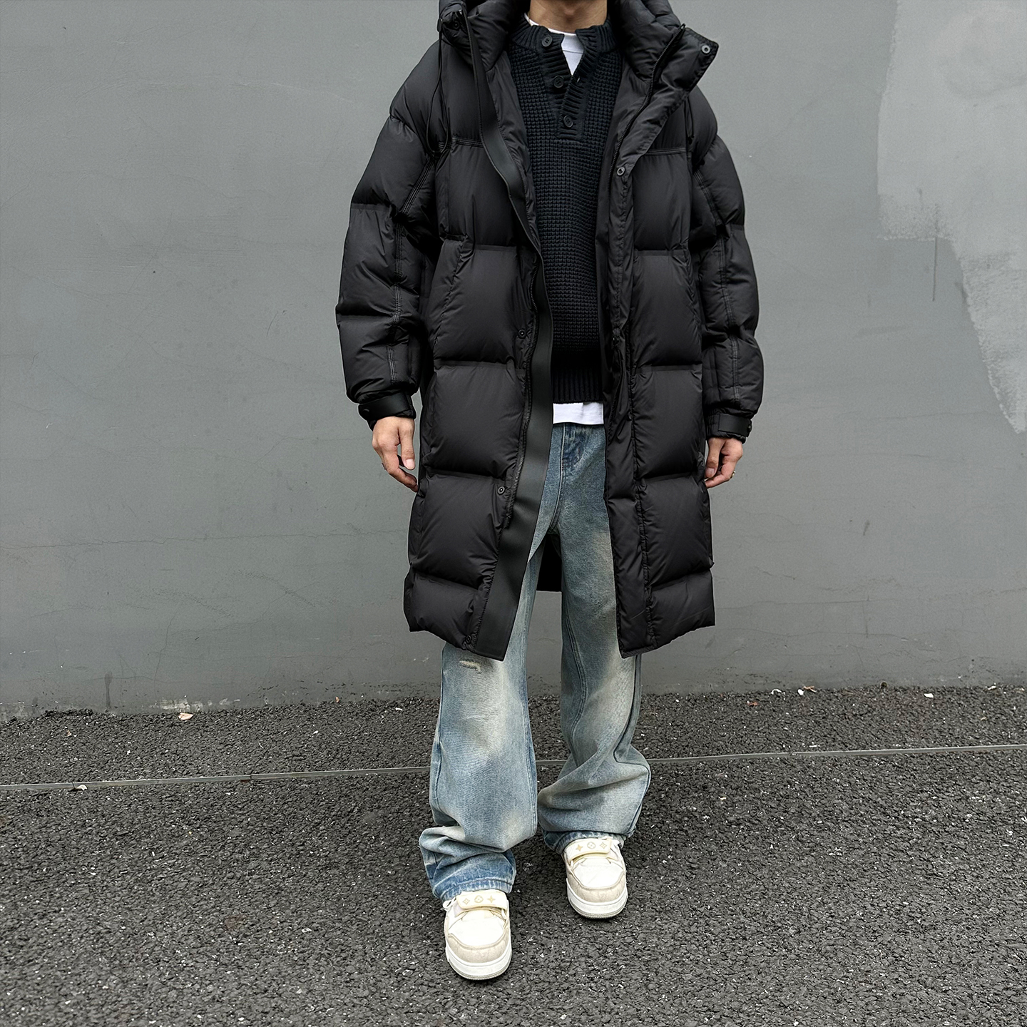 环球长款羽绒服茧型大廓形面包服