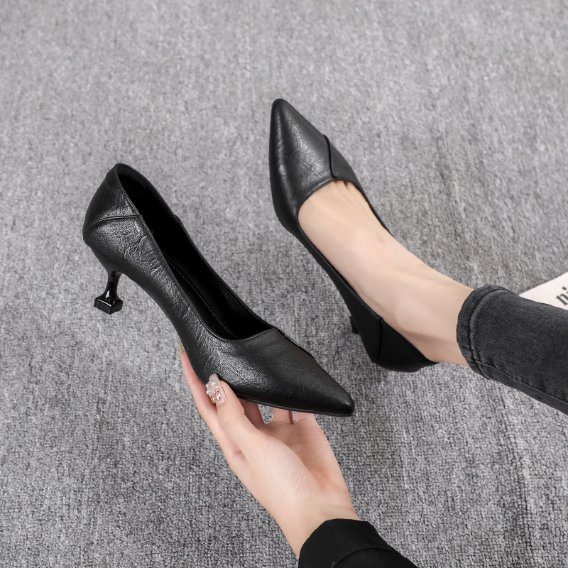 珂娜丝小跟单鞋中跟高跟鞋