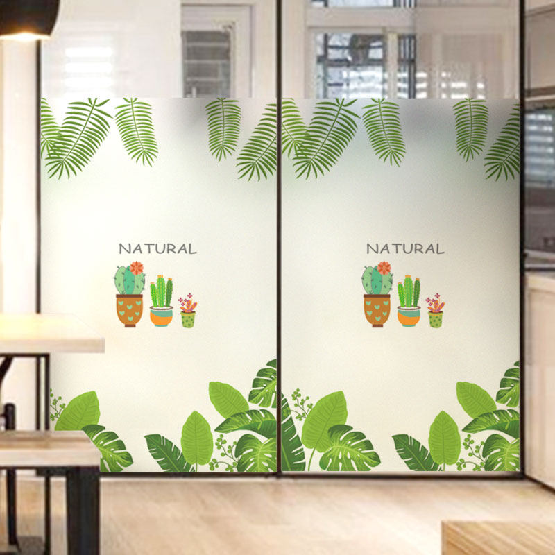 定制磨砂透光不透明静电玻璃贴膜植物餐厅办公室商铺橱窗贴纸绿篱,家居饰品,玻璃膜/贴,淘宝优惠券,粉丝福利购,淘宝优惠卷