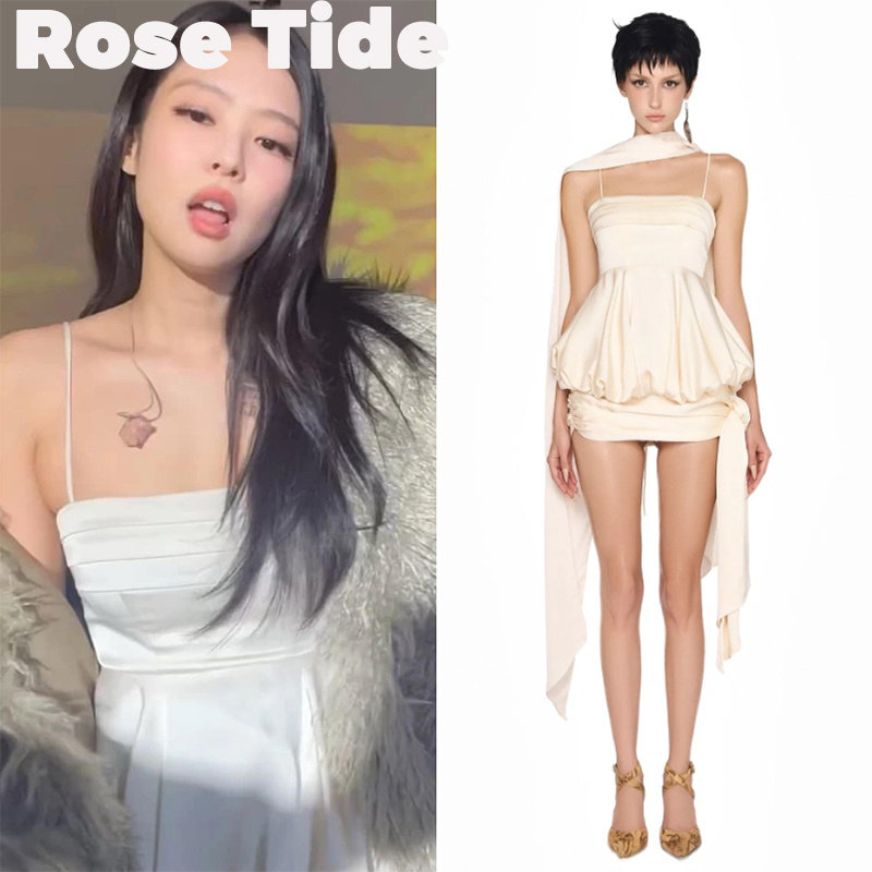 正品越南Lsoul抹胸飘带吊带裙