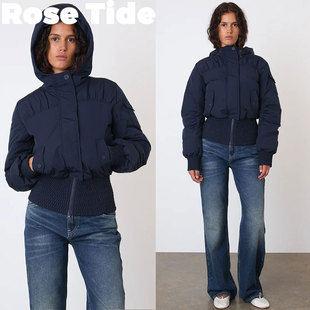 Rose Tide买手店正品折扣Peachy den外套收腰连帽羽绒服泡芙夹克