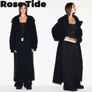 Rose tide买手店正品现货Skims风衣卡戴珊boyfriend fleece长外套