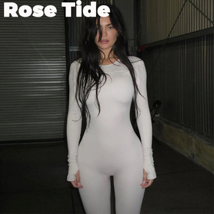 Rose Tide买手店正品KHY连体裤Kylie同款滑雪紧身长袖弹力连体衣
