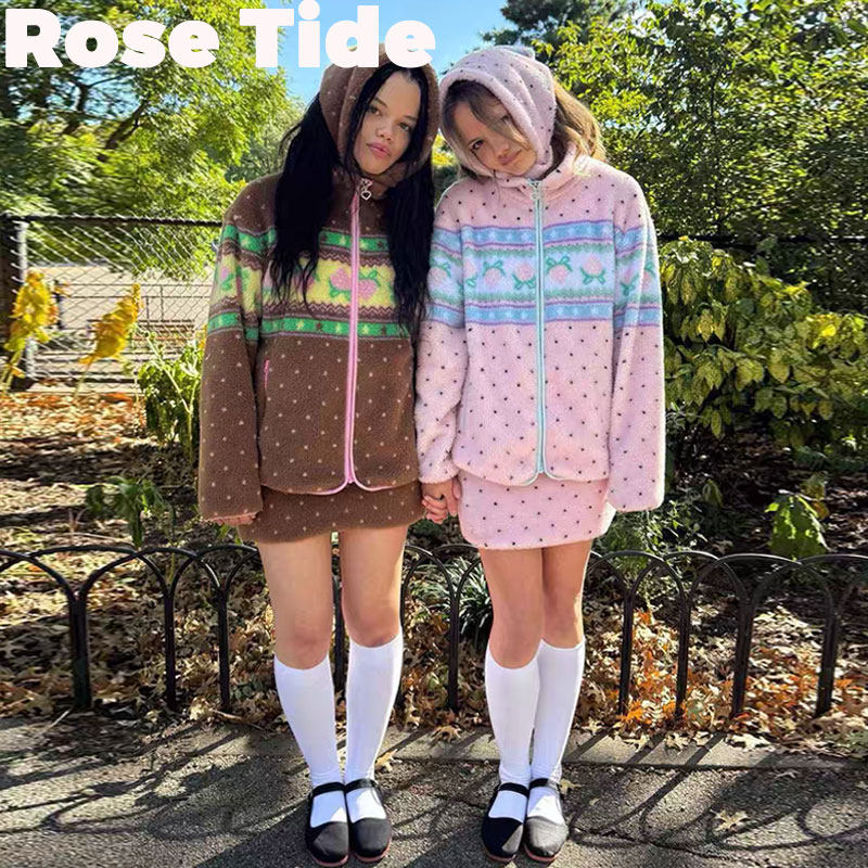 Rose tide买手店正品现货Strawberry western外套费尔岛印花夹克,女装/女士精品,卫衣/绒衫,淘宝优惠券,粉丝福利购,淘宝优惠卷