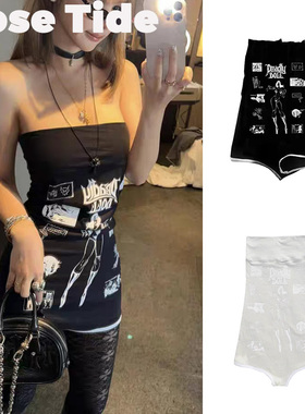 Rose Tide买手店折扣正品Deadly doll连体衣漫画印花抹胸连体裤