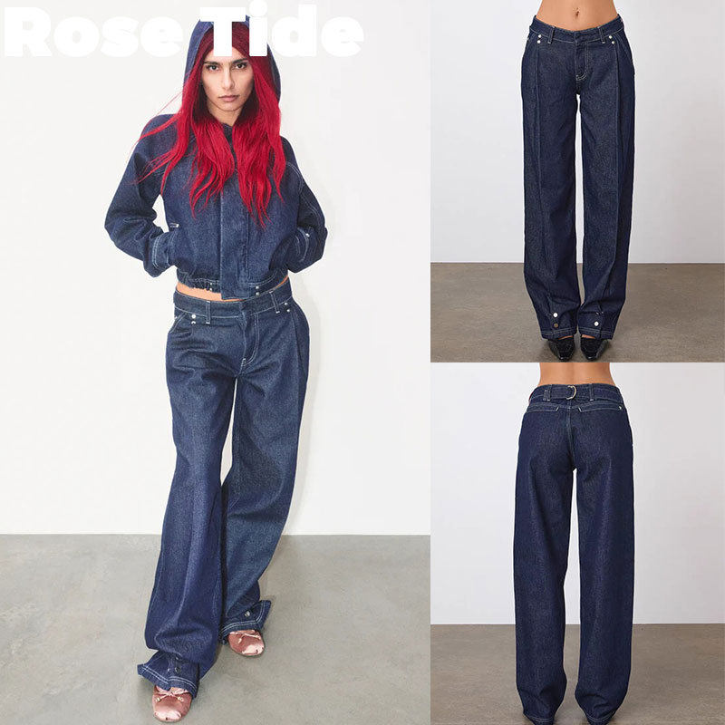 正品折扣Peachyden直筒牛仔裤