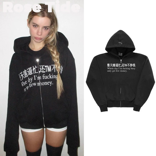 正品现货Praying印花卫衣连帽衫