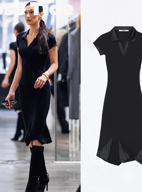 Rose Tide买手店折扣Tankair连衣裙Bella同款polo领不规则长裙