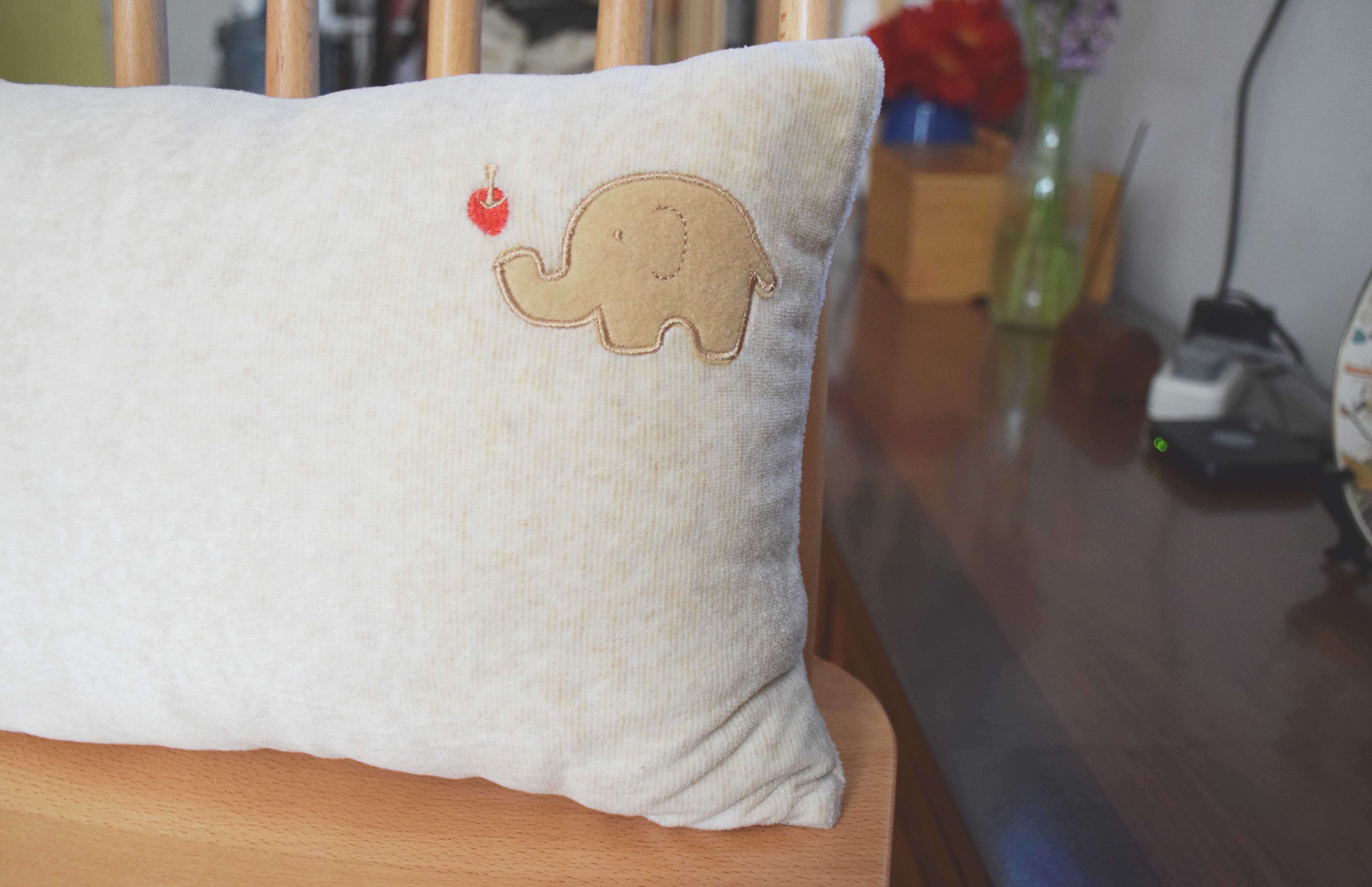 很柔软 百年品牌日本原单 西chuan儿童幼儿园刺绣柔软头枕水洗