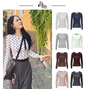 可穿 四季 三标齐全marineserre月亮打底衫 jennie金智妮陈乔恩同款