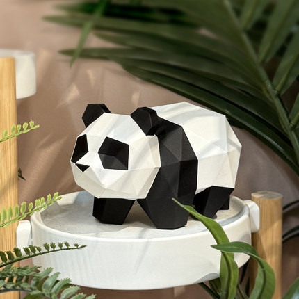 纸米星球大熊猫3D立体折纸可爱动物纸模创意装饰礼物益智手工玩具