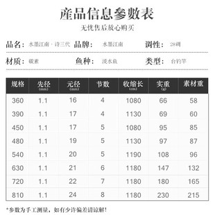 定制水墨江南鱼竿诗5.4超轻硬混养竞技台钓竿手竿6.3米野钓休闲鲤