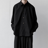 2025秋季货纯色长袖衬衫宽松衬衣潮流外套CS339-P48控68，男装衬衫，星座1017-1