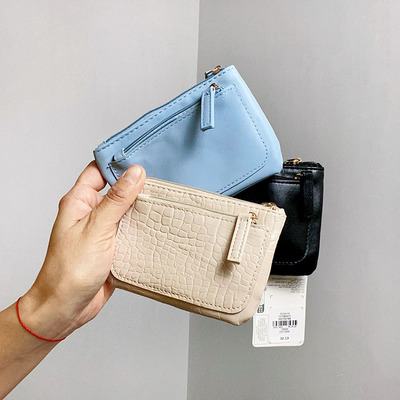 高级感双拉链多功能短钱包证件包