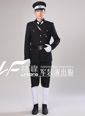 巡捕房新款男士二狗子演出服民国年会表演汉奸特务舞台18-25周岁