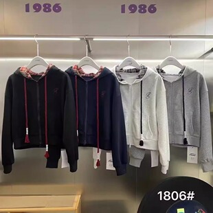 1986短款拉链连帽小版卫衣2025秋冬时尚百搭休闲长袖外套1806