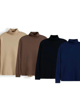 美式经典 奥莱撤柜品~Turtleneck Knit 丝光水溶棉 高领打底长袖