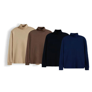 Turtleneck 奥莱撤柜品 Knit 丝光水溶棉 美式 高领打底长袖 经典