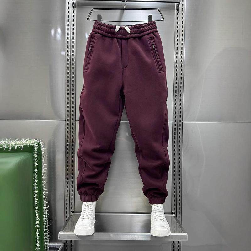 韩版新款纯色束脚卫裤男士秋冬2025加绒加厚休闲裤青年纯色哈伦裤,男装,休闲裤,淘宝优惠券,粉丝福利购,淘宝优惠卷