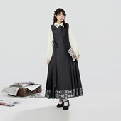 刺绣翻领衬衫 织造司 连衣马面裙改良明制汉服中式 无袖 上衣女 书砚