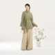 阔腿裤 织造司 改良圆领袍上衣绣花短款 风衣外套女宋裤 雪茗 新中式