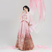 改良汉服 七秀门派马面裙开衫 现货织造司剑网3联名华服 锦扇桃灼