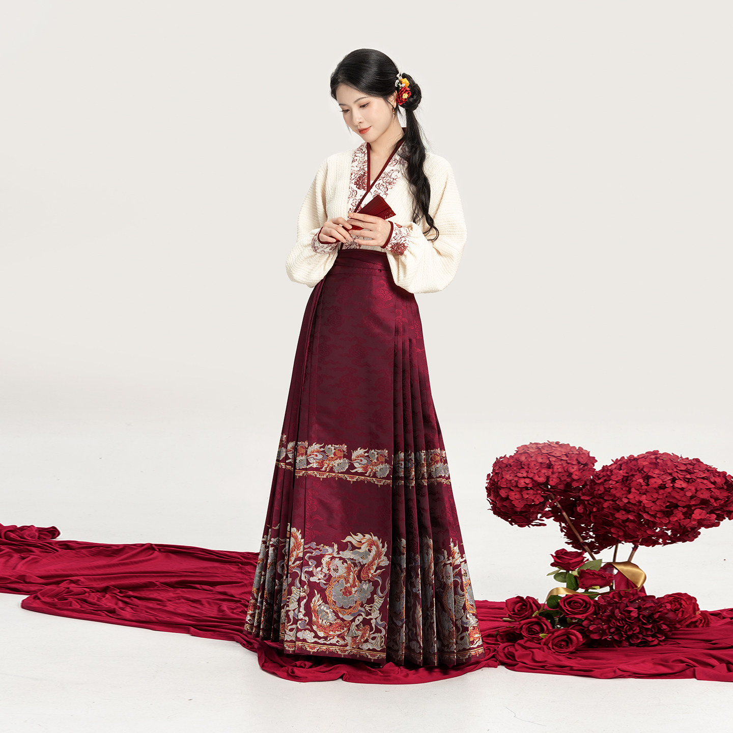 织造司脂玉【2/2 0点开售包邮】明制马面裙汉服女飞机袖开衫上衣,女装/女士精品,汉服套装,淘宝优惠券,粉丝福利购,淘宝优惠卷