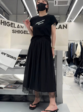 秒发 诗歌兰2025夏款 58238潮流个性时髦圆领短袖烫钻字母正肩T恤