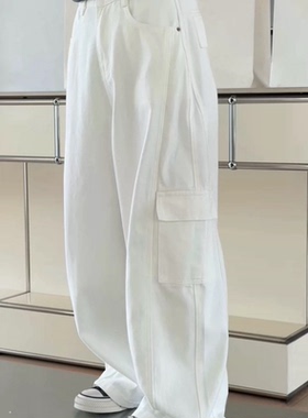 现 诗歌兰正品女装2026春款75011休闲简约潮流个性风工装裤牛仔裤