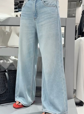 秒发诗歌兰2025夏季新款 22153温柔简约优雅薄款显瘦直筒牛仔裤女