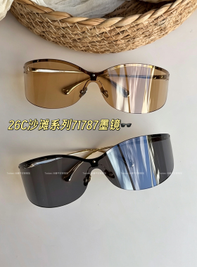 Jennie同款沙滩系列墨镜女一片式连体飞行员太阳眼镜防紫外线潮流