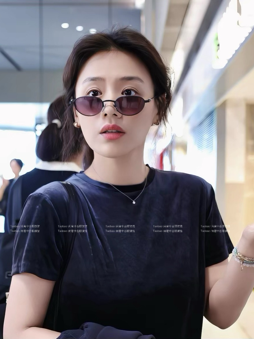 马思纯同款墨镜女男复古街拍小框椭圆太阳眼镜CLITORIAL老钱风