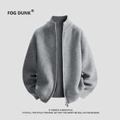 DUNK立领开衫 毛衣2025秋冬季 男女美式 FOG 宽松慵懒风针织衫 外套