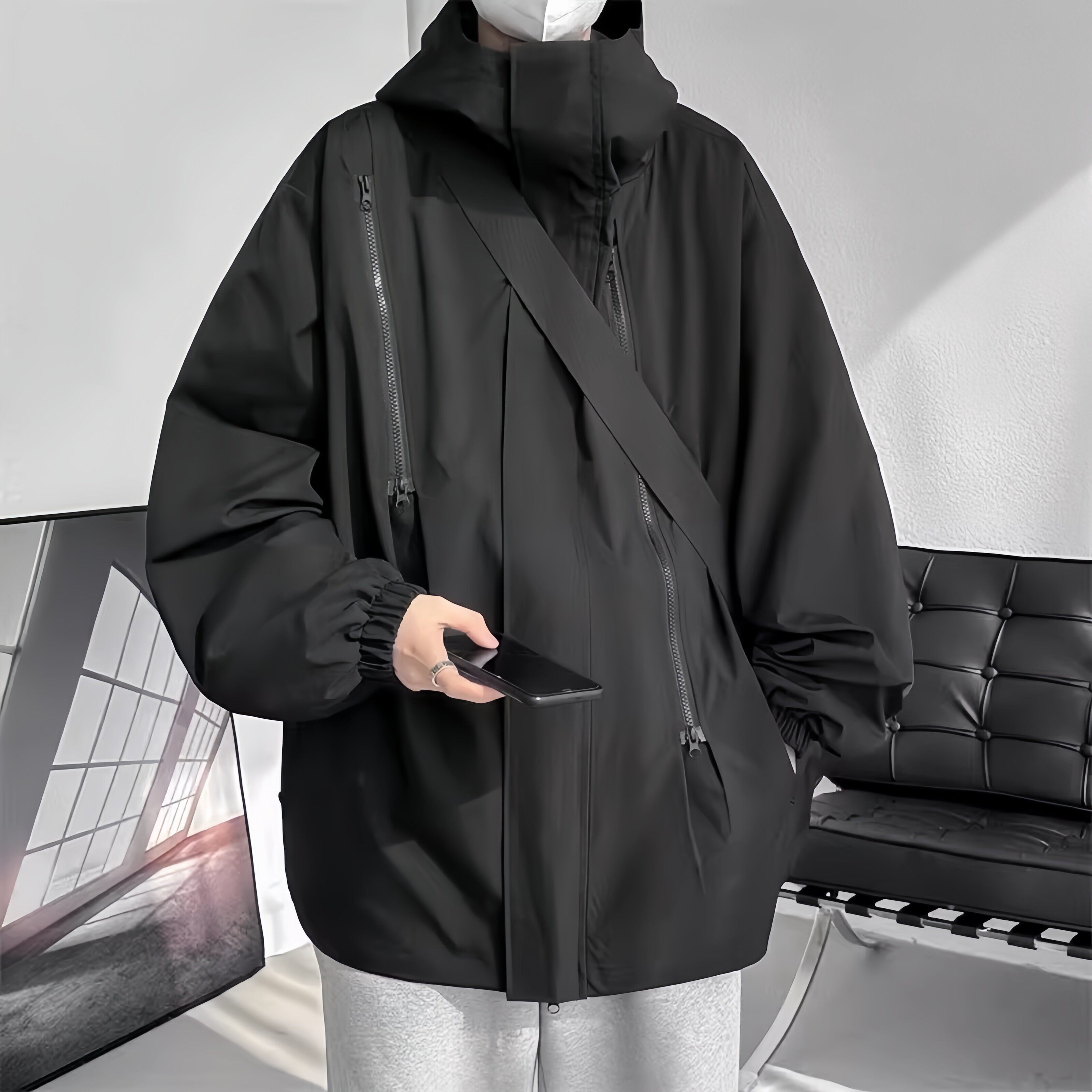 FOG DUNK春秋季多口袋冲锋衣外套男潮牌户外工装男女同款休闲夹克