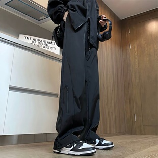 FOG DUNK冲锋裤男女春秋季新款宽松直筒运动裤户外机能工装休闲裤