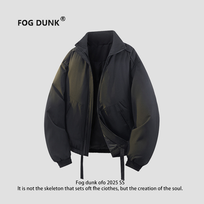 FOG DUNK棉服男冬季加厚潮牌高级感短款美式工装外套立领面包服