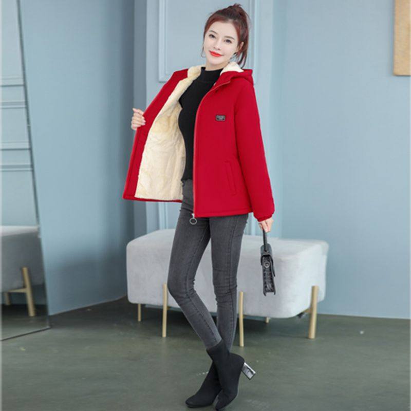 特厚棉服女冬季加绒加厚连帽棉衣新款小个子羊羔毛短款棉袄外套女,女装/女士精品,棉衣/棉服,淘宝优惠券,粉丝福利购,淘宝优惠卷