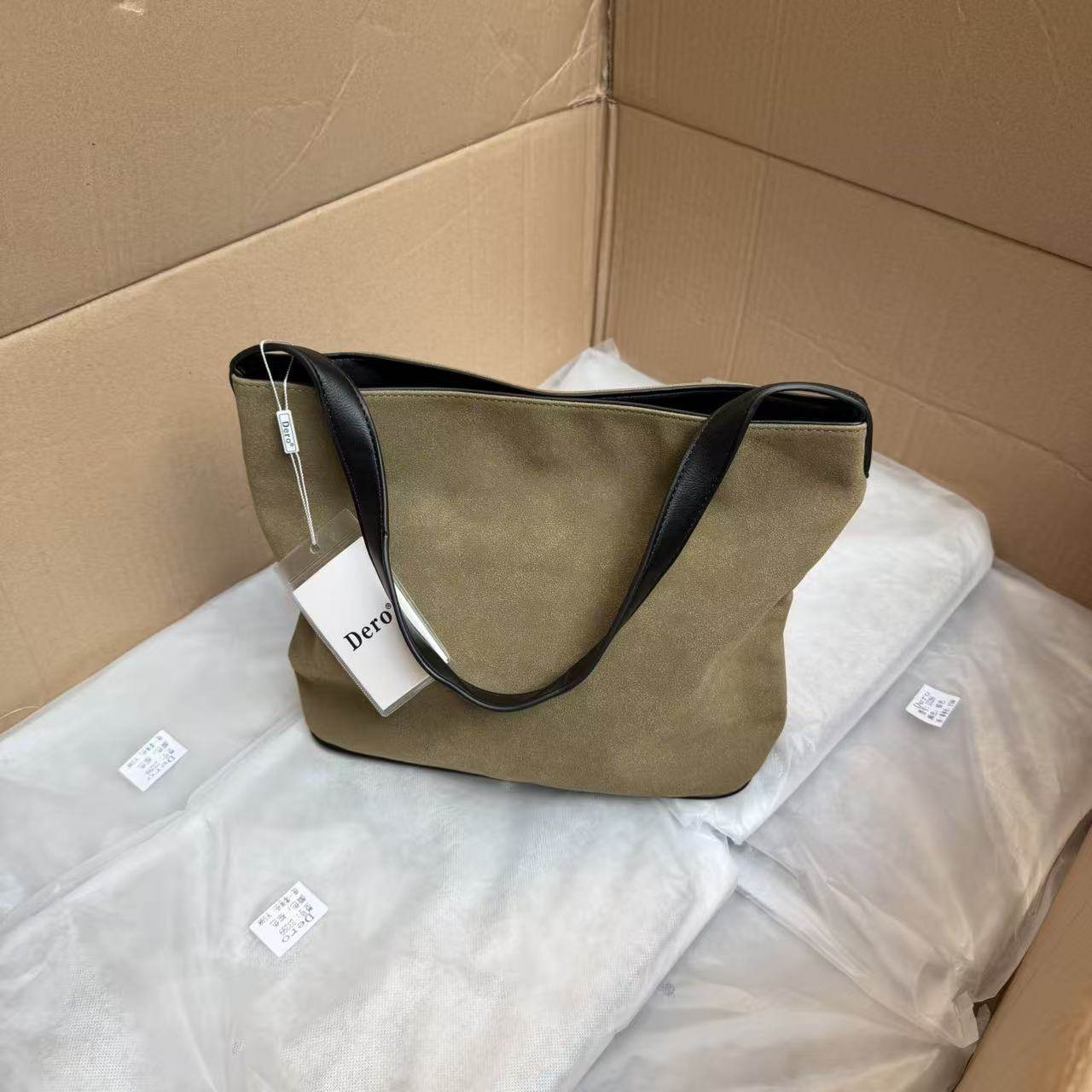 极具复古感！正价400+！国内公司单~麂皮磨砂托特包水桶包单肩包,箱包皮具/热销女包/男包,托特包,淘宝优惠券,粉丝福利购,淘宝优惠卷