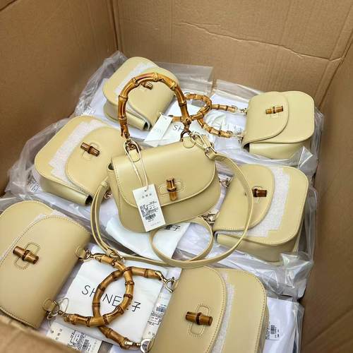 旗见店售300+！国内公司单~经典竹节真皮马鞍包牛皮轻复古斜挎包