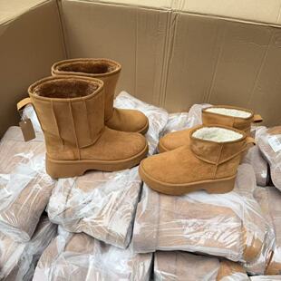 宝藏福利！正价300+！外单~经典男女大码坡跟厚底保暖加绒雪地靴
