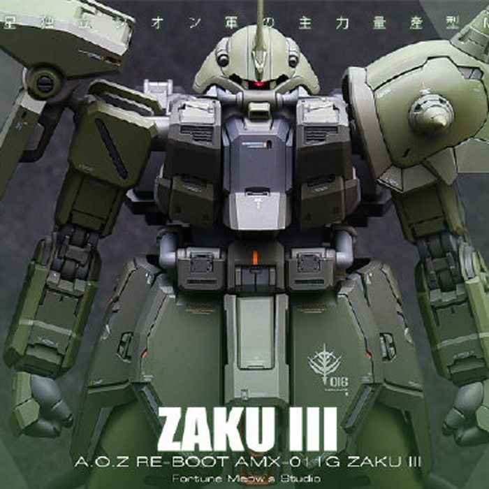 cgk 复刻 视觉维度扎古3 gk白模树脂改件套件改良版 送蚀刻片