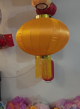 户外防水红金色灯笼挂饰春节大门口法会法事布置寺庙黄色灯笼装饰