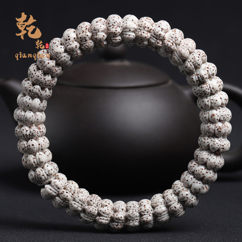 星月菩提手串雕刻九转莲花伏魔圈