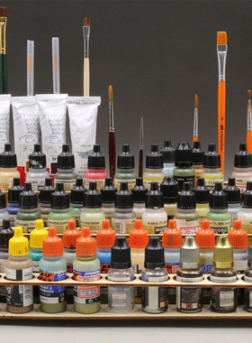 钢铁猴子 m003 高达军事模型 AV AMMO 油漆架  画笔架 2合1