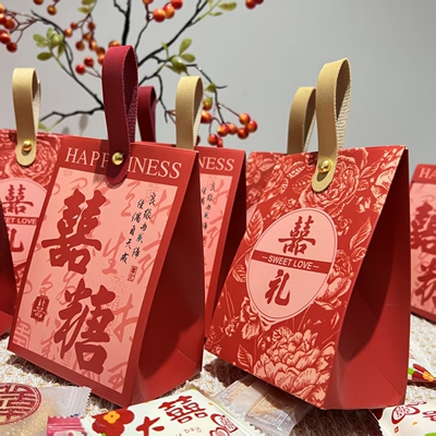 2025结婚糖果盒结婚专用喜糖手提带订婚喜糖盒伴手礼盒空盒婚礼
