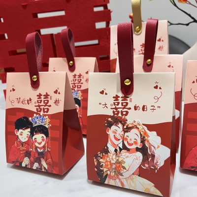 结婚喜糖礼盒糖盒盒子订婚高端回礼伴手礼包装盒空盒袋子批发